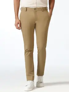 Blackberrys Men Slim Fit Mid-Rise Cotton Trousers