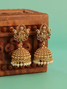 Voylla Opulence Swarnika Temple Dome Shaped Jhumkas Earrings