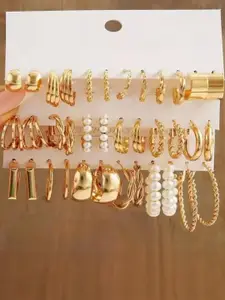 Vembley Gold-Plated Hoop Earrings