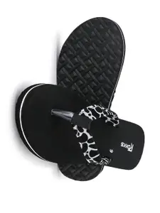 ROKKS Black Women Rubber Slip-On