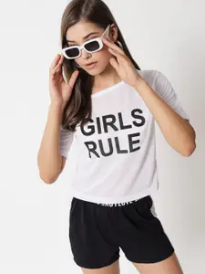 Raabta Fashion Women Printed One Shoulder Block Print Top