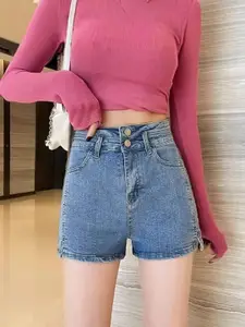 StyleCast Women Slim Fit Denim Shorts
