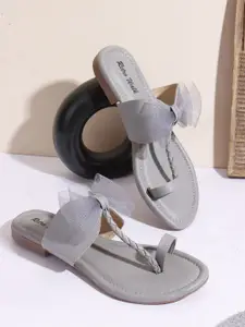 Retro Walk Women Open Toe Flats With Bows