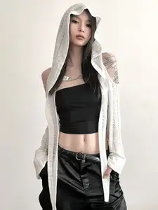 KPOP Long Sleeves Crop Tie-Up Shrug