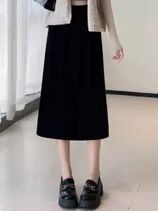 Outzidr Elasticated A-Line Midi Skirt