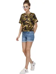 Raabta Fashion Women Printed Short Sleeves Top