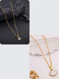 DressBerry Set of 2 Gold-Plated Necklace