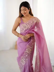 Anouk Floral Embroidered Tissue Saree