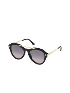 Tom Ford Women Oval Sunglasses with UV Protected Lens FT0576 54 01B
