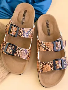 Fashion Melody Women Animal Printed Open-Toe Flats