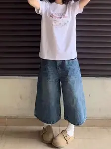 StyleCast Women Wide Leg High-Rise Medium Fade Jeans