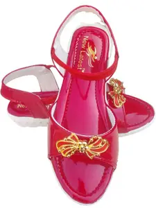 NEW LATEST Girls Leather Open Toe Flats