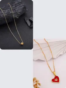 DressBerry Red Stainless Steel Necklace