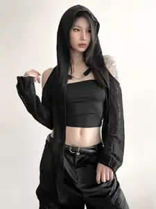 KPOP Crop V-Neck Shrug