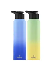 Speedex Green & Blue 2 Pieces Stainless Steel Water Bottle - 1000 ml Each