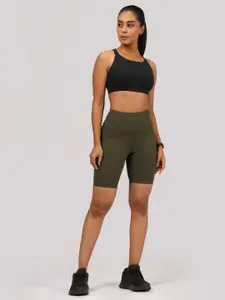 Blissclub Women Skinny Fit High-Rise Ultimate Cycling Sports Shorts