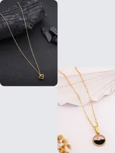 DressBerry Gold-Plated Feather Necklace