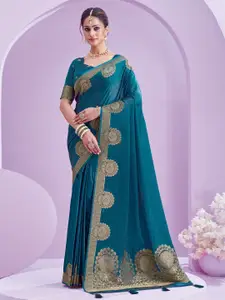 Anouk Woven Design Zari Satin Banarasi Saree