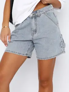 KPOP Women Regular Fit Denim Shorts