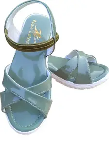 NEW LATEST Girls Leather Open Toe Flats