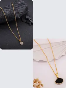 DressBerry Set Of 2 Gold-Plated Pendant Chain