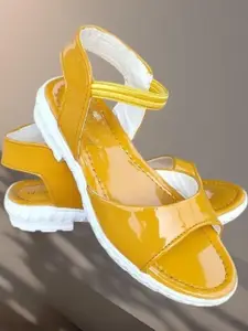 NEW LATEST Girls Leather Open Toe Flats