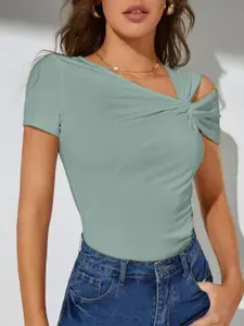 Kotty Women Halter Neck Cold-Shoulder Top