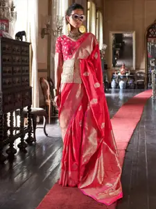 Anouk Ethnic Motifs Woven Design Zari Banarasi Saree