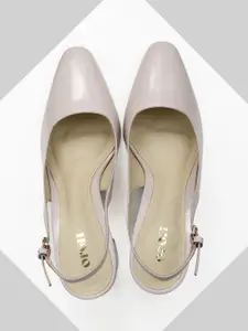 Oroh Women Leather Party Block Pumps