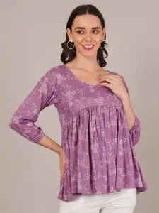 Tviksha Fashion Women Floral Printed Peplum Top