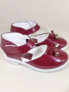 NEW LATEST Maroon Bow Girls Slip-on Flats
