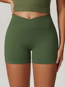 StyleCast Women Skinny Fit Mid-Rise Running Sports Shorts