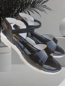 NEW LATEST Girls Backstrap Leather Open Toe Flats