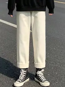 StyleCast Women Cotton Straight Fit High-Rise Jeans