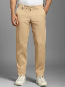 Louis Philippe Sport Men Textured Slim Fit Mid-Rise Trousers