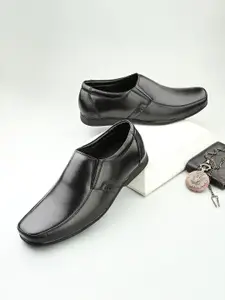 MENGLER Men Leather Formal Slip-Ons