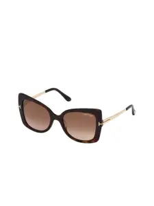 Tom Ford Women Butterfly Sunglasses with UV Protected Lens FT0609 54 52G
