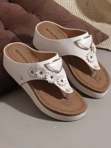 Retro Walk Embellished Wedge Heel Sandals