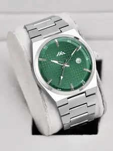 ON TIME OCTUS Men Brass Printed Dial & Stainless Steel Bracelet Style Straps Analogue Watch MT-823 GREEN