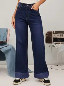 STREET 9 Women Original Wide Leg High-Rise Light Fade Jeans