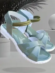 NEW LATEST Green Girls Sling Back Flats