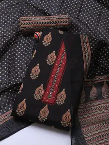 Meena Bazaar Ethnic Motifs Sequinned Unstitched Dress Material