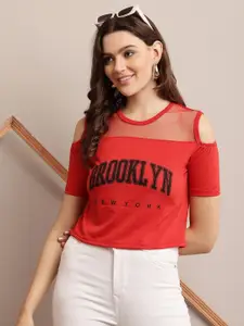 Raabta Fashion Women Tropical Printed Round Neck Top