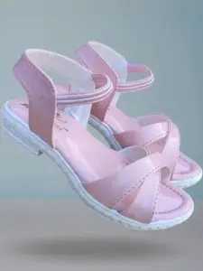 NEW LATEST Girls Open Toe Leather Flats