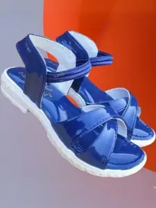 NEW LATEST Girls Blue Gladiators Flats