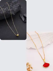 DressBerry Red Stainless Steel Necklace