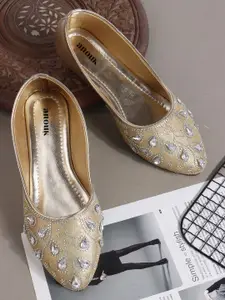 Anouk Women Embellished Pointed Toe Wedge Heel Mules