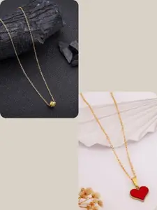 DressBerry Red Stainless Steel Necklace