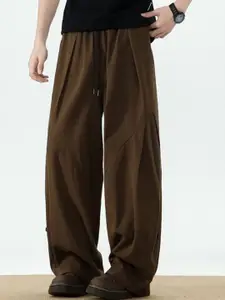 StyleCast x Revolte Men Mid-Rise Loose Fit Wide Leg Trousers
