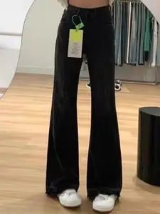 StyleCast Women Flared High-Rise Dark Fade Jeans